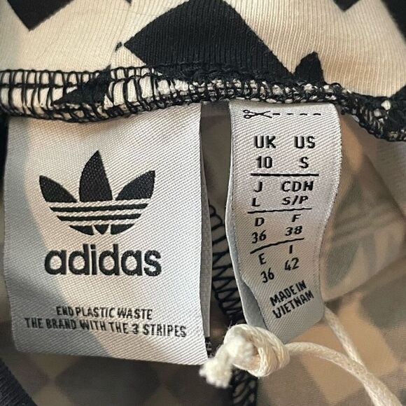 Adidas Ski Chic Allover Print Women's Original Stirrup Tight Leggings Size S New - Picture 8 of 11